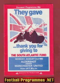 Aldershot v Manchester United 1982 – Charity Match Man Utd