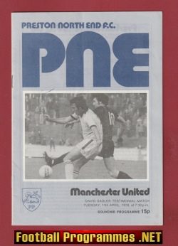 David Sadler Testimonial Benefit Match Manchester United 1978