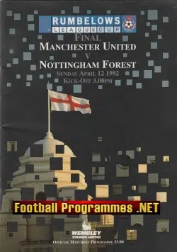 Manchester United v Nottingham Forest 1992 – Leage Cup Final