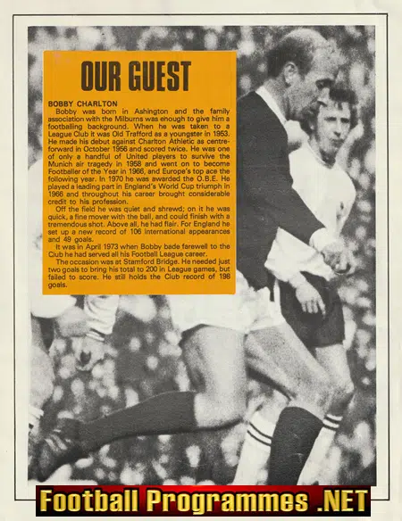 Shrewsbury Town v Zambia 1978 - Bobby Charlton Last Ever