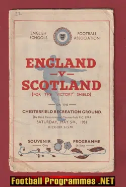 England v Scotland 1951 – Schoolboys Duncan Edwards – Dudley