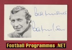 Arsenal Bob Wilson Autograph Signed Photo Card 1970s