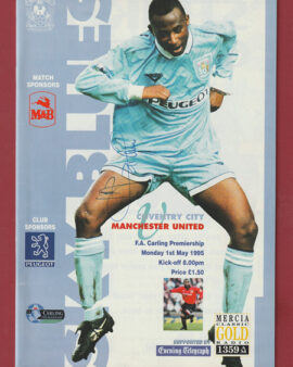 Coventry City v Manchester United 1995 – SIGNED