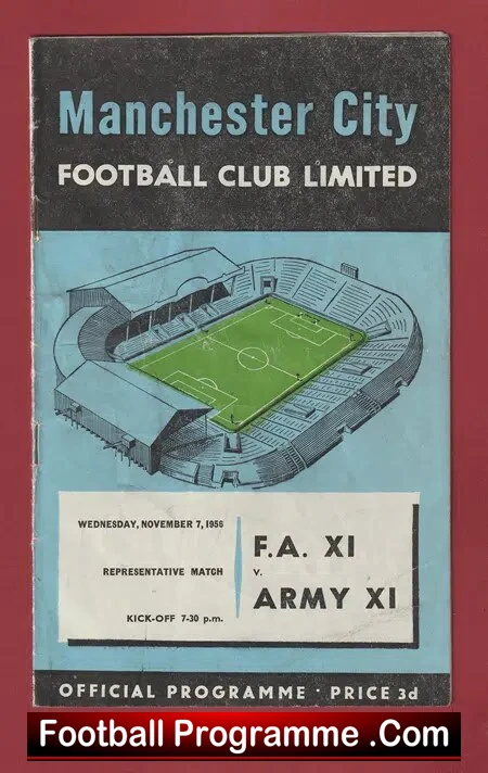 Army v FA XI 1956 – Bobby Charlton + Duncan Edwards