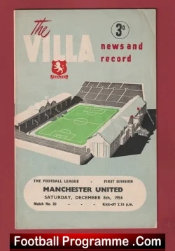Aston Villa v Manchester United 1956 – 1950’s Man Utd