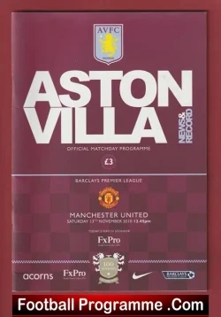 Aston Villa v Manchester United 2010