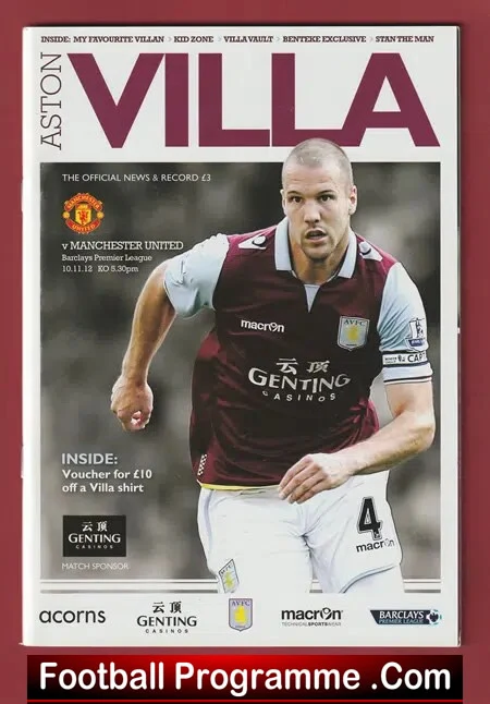 Aston Villa v Manchester United 2012