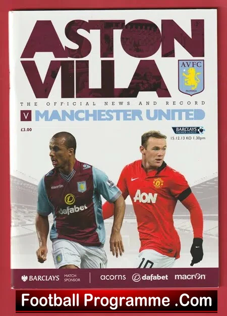 Aston Villa v Manchester United 2013