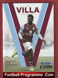 Aston Villa v Manchester United 2015 - football programme