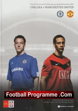 Chelsea v Manchester United 2009 - Community Shield - London - football programme