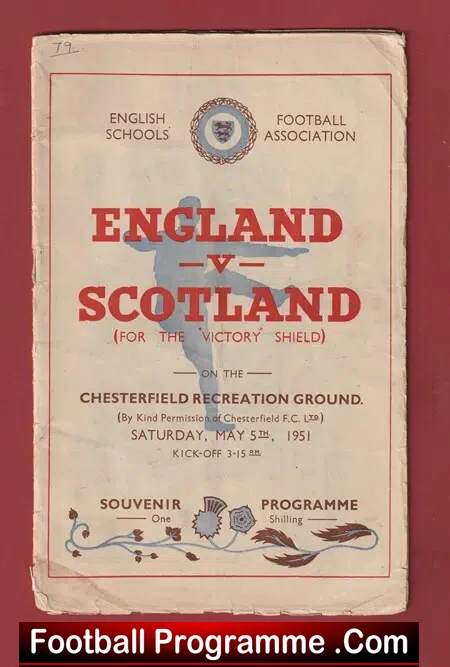 England v Scotland 1951 – Schoolboys Duncan Edwards – Dudley