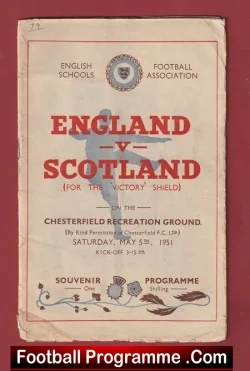 England v Scotland 1951 – Schoolboys Duncan Edwards – Dudley