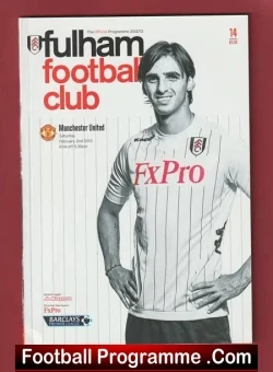 Fulham v Manchester United 2013 - football programme
