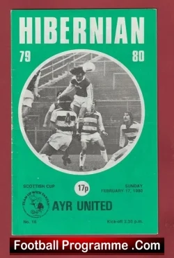 Hibernian Hibs v Ayr United 1980 + George Best