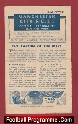 Manchester City v Manchester United 1946 – Man City Relegated
