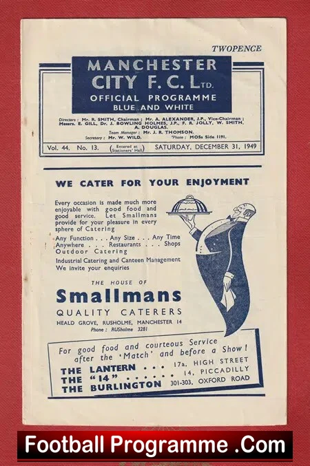 Manchester City v Manchester United 1949 – Man Utd