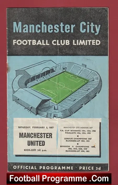 Manchester City v Manchester United 1957 – Man Utd