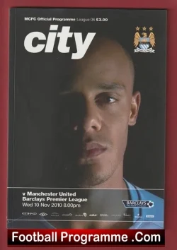 Manchester City v Manchester United 2010 - football programme