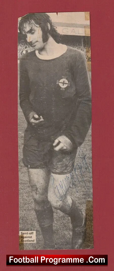 Manchester United George Best Signed Autograph Picture Sent OFF