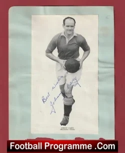 Manchester United Johnny Carey Signed Autograph Picture 1940’s