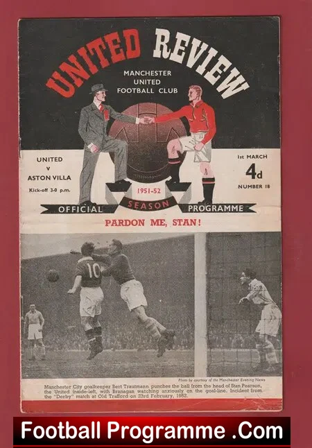 Manchester United v Aston Villa 1952 – Man Utd