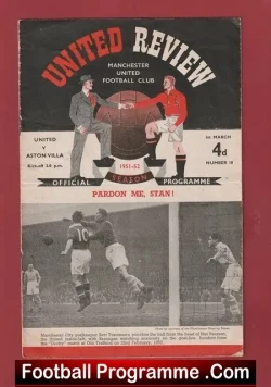 Manchester United v Aston Villa 1952 – Man Utd 50’s