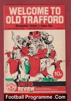 Manchester United v Aston Villa 1975 – Man Utd