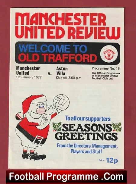 Manchester United v Aston Villa 1977 – Man Utd