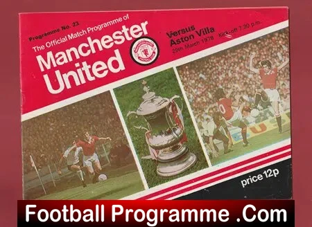 Manchester United v Aston Villa 1978 – Man Utd