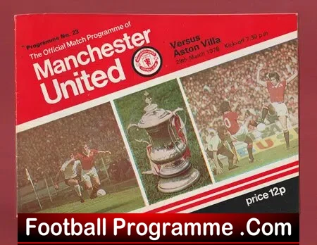 Manchester United v Aston Villa 1978 – Man United