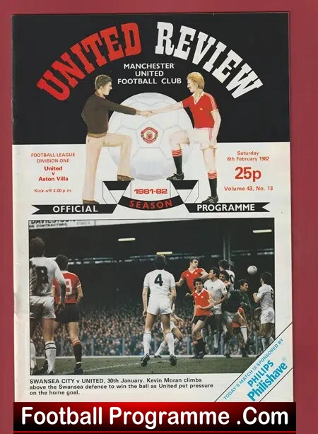 Manchester United v Aston Villa 1982 – Man United