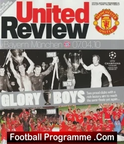 Manchester United v Bayern Munich 2010 - Champions League - football programme