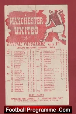 Manchester United v Bradford Park Avenue 1946 – Man Utd 1940s