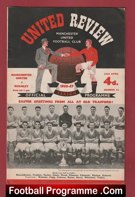 Manchester United v Burnley 1957 – Debut Alex Dawson