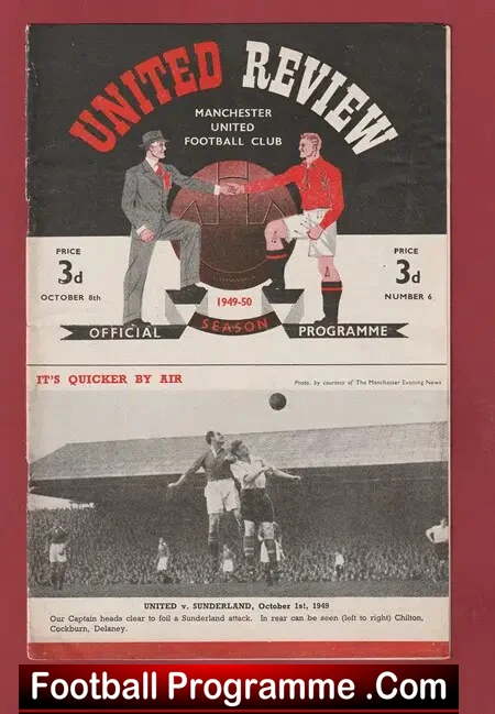 Manchester United v Sunderland 1949 – Man Utd to clear