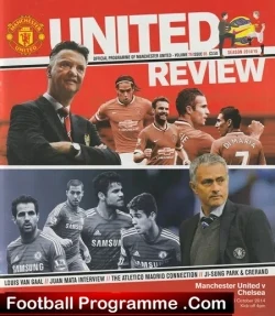 Manchester United v Chelsea 2014 - football programme