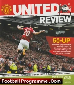 Manchester United v Everton 2014 - football programme