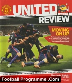 Manchester United v Hull City 2014 - football programme