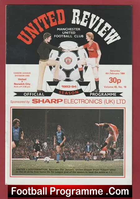 Manchester United v Norwich City 1984 – Man Utd