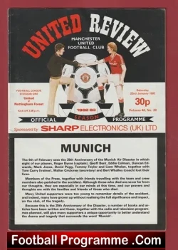 Manchester United v Nottingham Forest 1983 – Munich Tribute