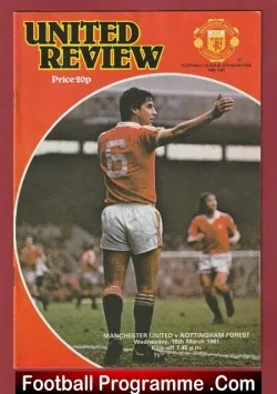 Manchester United v Nottingham Forest 1981 – Man Utd