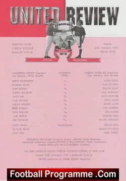 Manchester United v Preston 1997 - Man Utd Reserves - football programme
