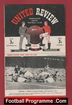 Manchester United v Stoke City 1949 – Man Utd 50’s Programme