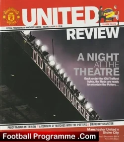 Manchester United v Stoke City 2014 - football programme
