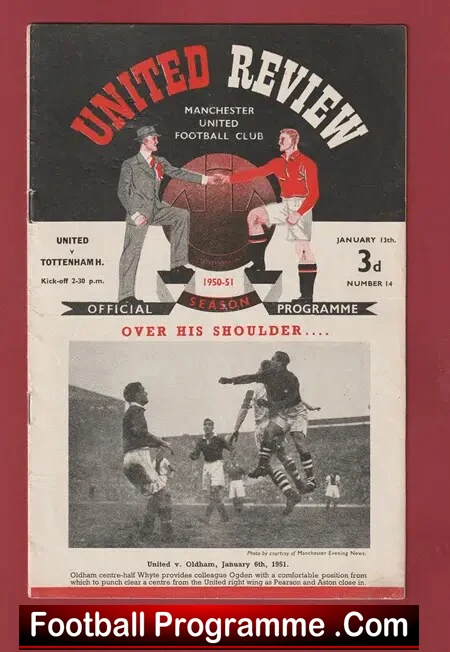 Manchester United v Tottenham 1951 – Man Utd 1950’s