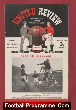 Manchester United v Tottenham 1951 – Man Utd 1950’s
