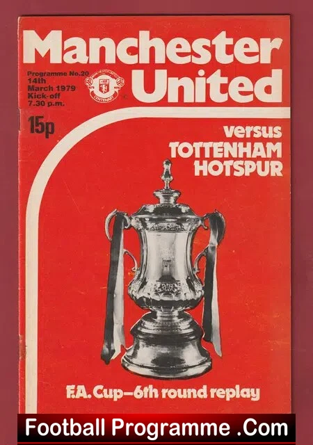Manchester United v Tottenham 1979 – FA Cup Replay – Man Utd