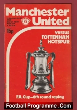 Manchester United v Tottenham 1979 – FA Cup Replay – Man Utd