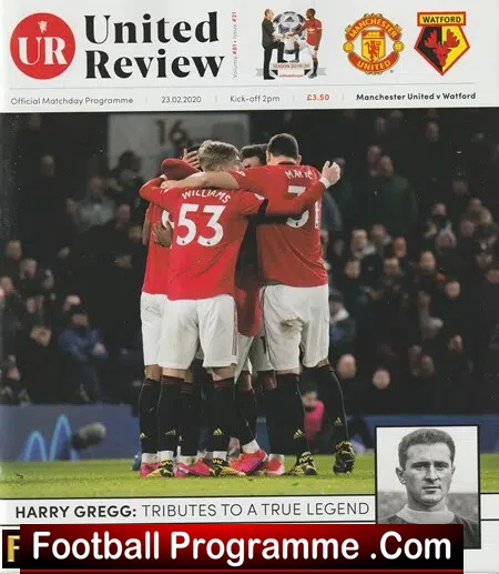 Manchester United v Watford 2020 Harry Gregg Tribute Busby Babe