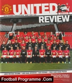 Manchester United v West Ham United 2014 - football programme